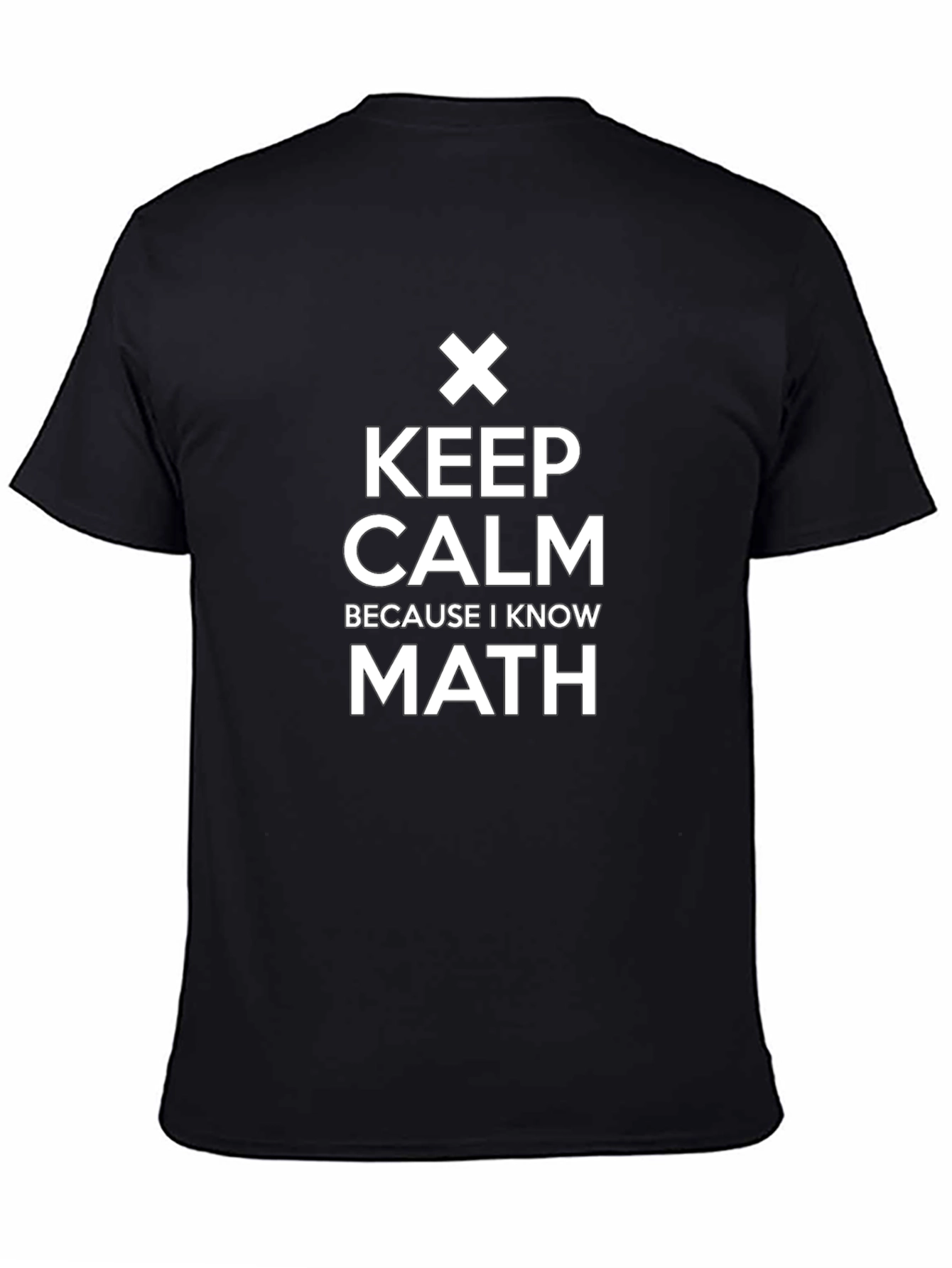 Keep Calm Math T-Shirt - Black Cotton Tee