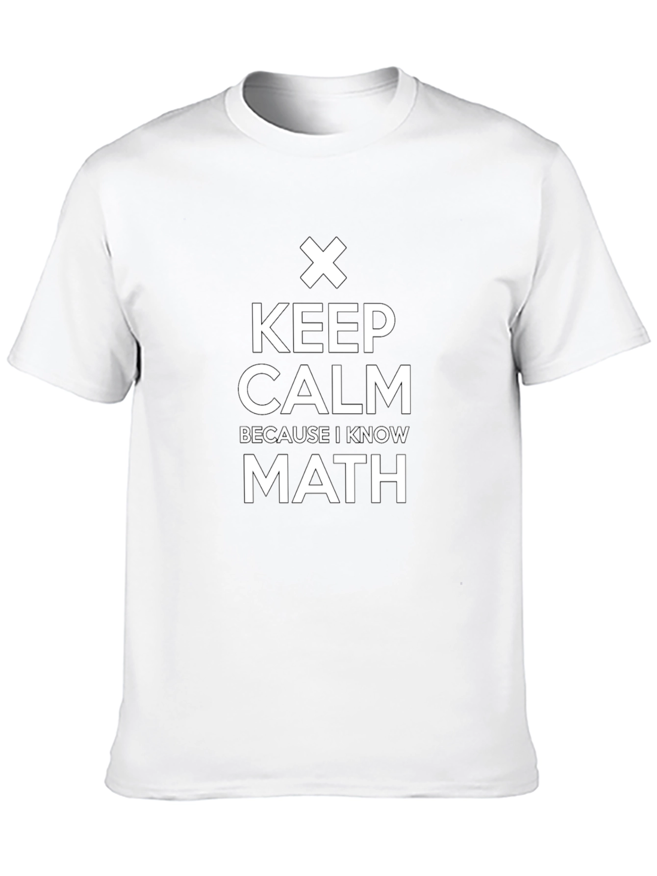 Keep Calm Math T-Shirt - Black Cotton Tee