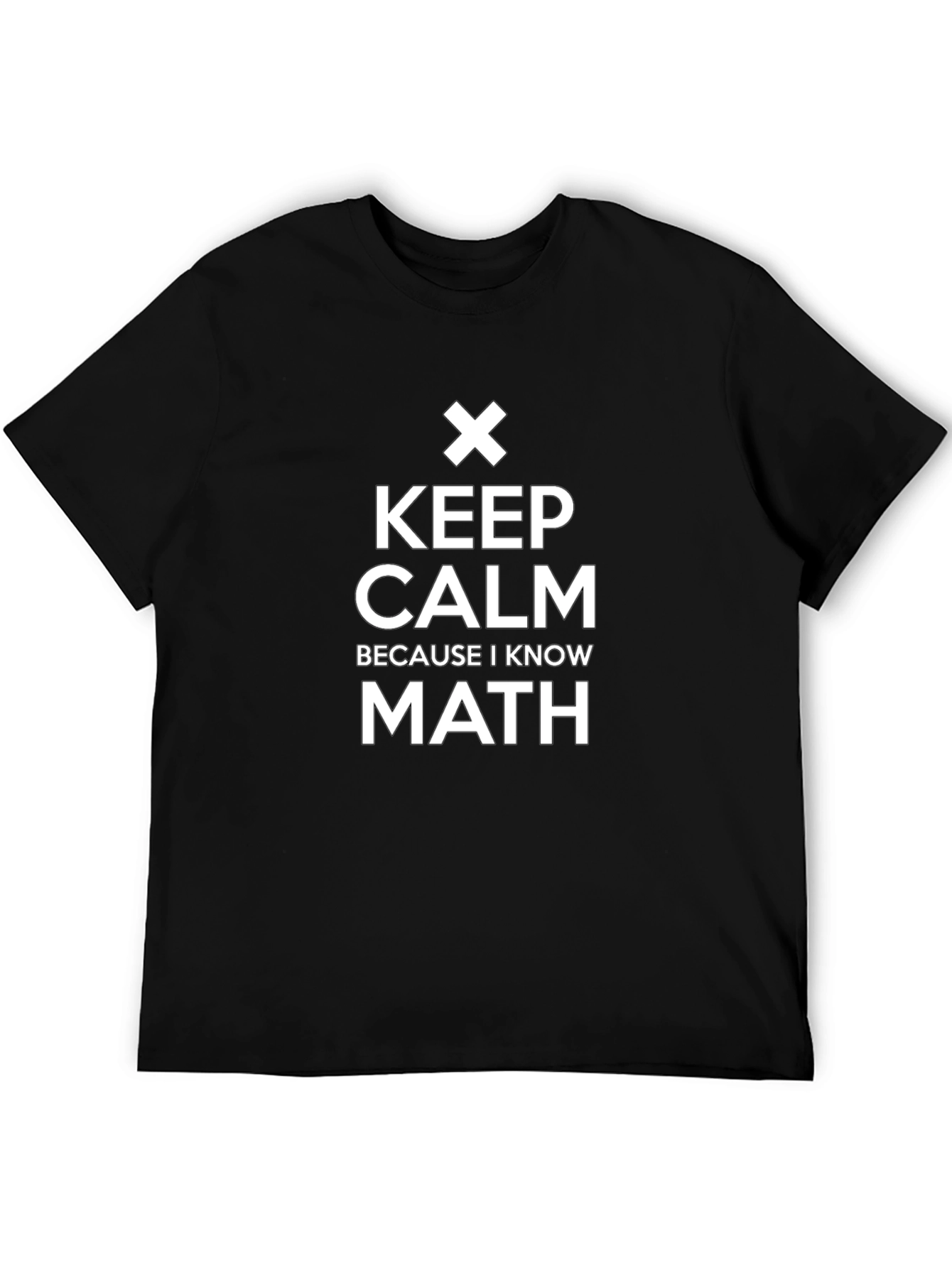 Keep Calm Math T-Shirt - Black Cotton Tee