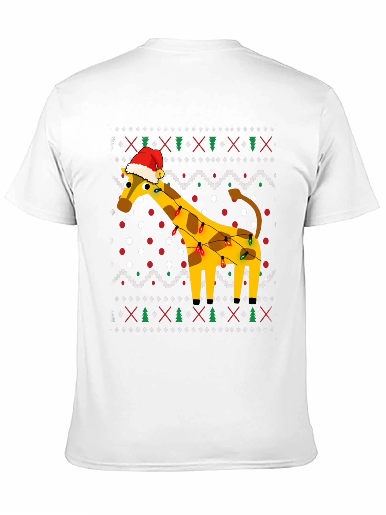 Giraffe Christmas Lights Ugly Christmas T-Shirt