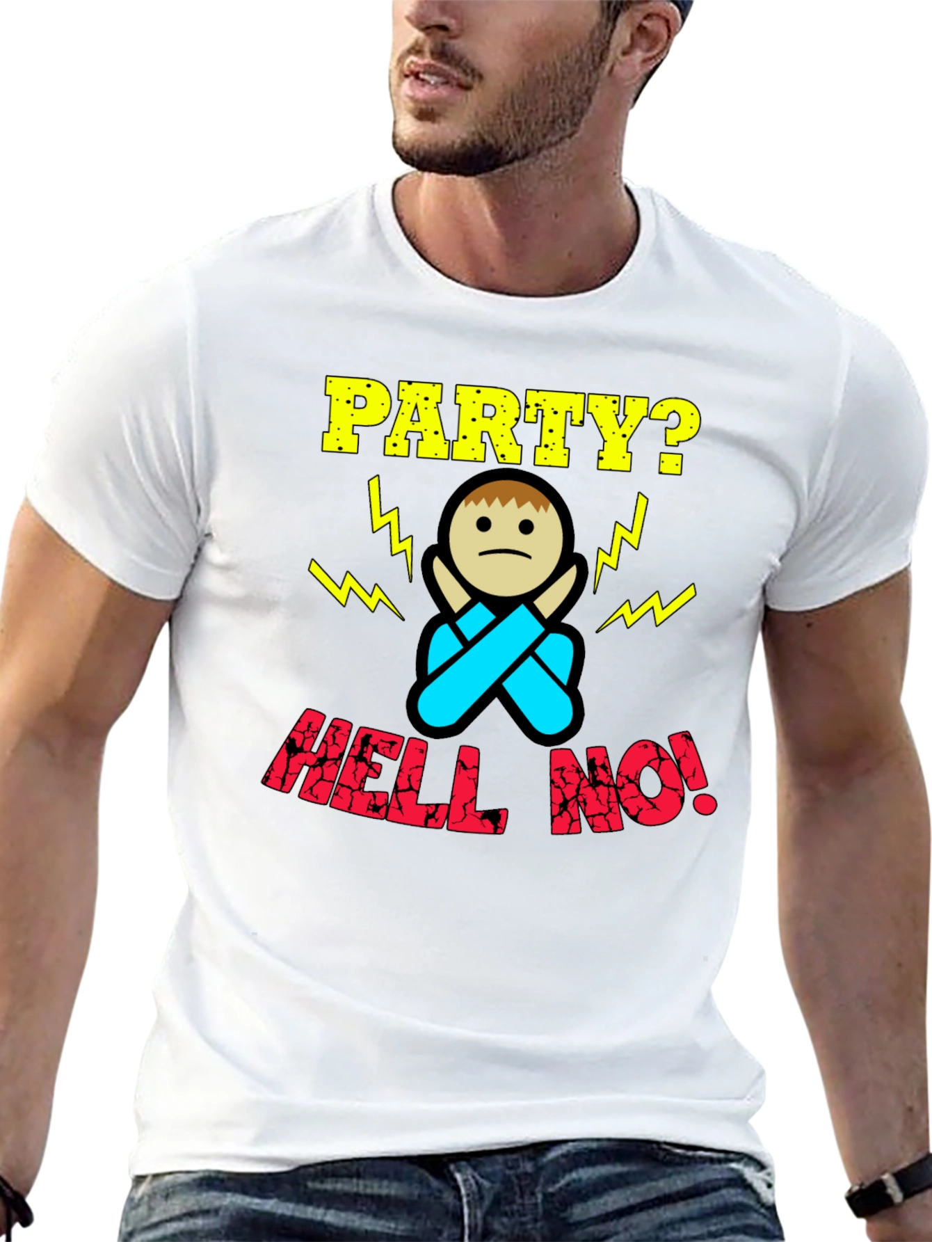 Party? Hell No! Graphic Print T-Shirt