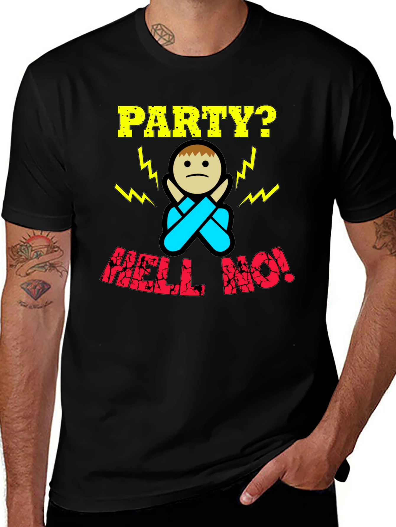 Party? Hell No! Graphic Print T-Shirt