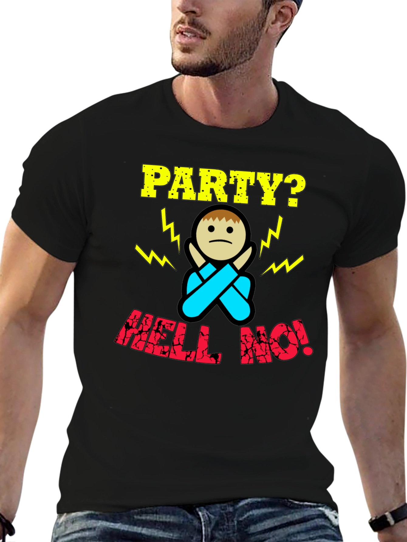Party? Hell No! Graphic Print T-Shirt