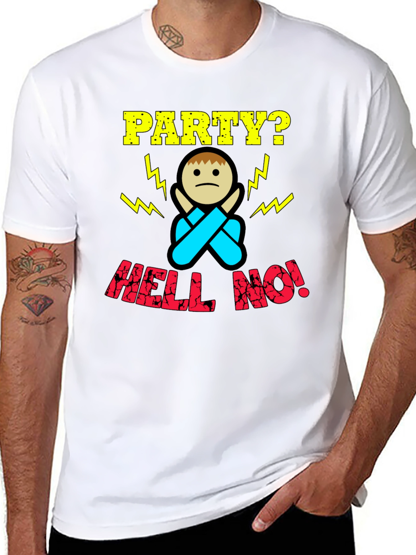 Party? Hell No! Graphic Print T-Shirt
