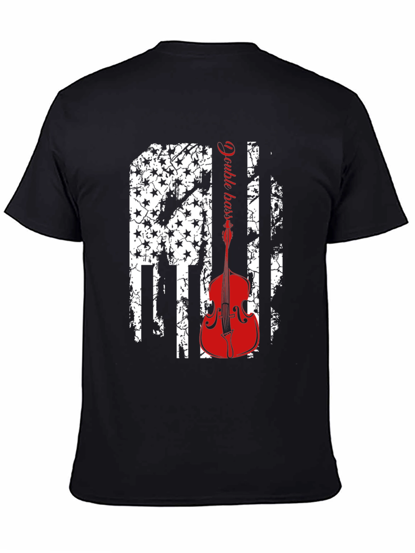 Double Bass American Flag T-Shirt