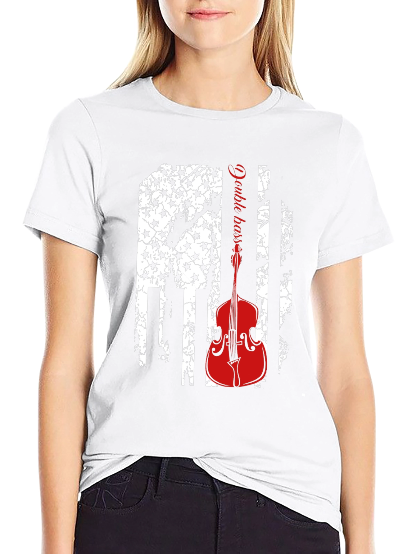 Double Bass American Flag T-Shirt