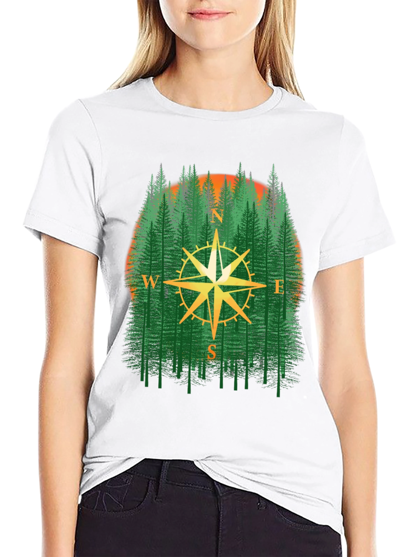 Compass Forest Graphic T-Shirt