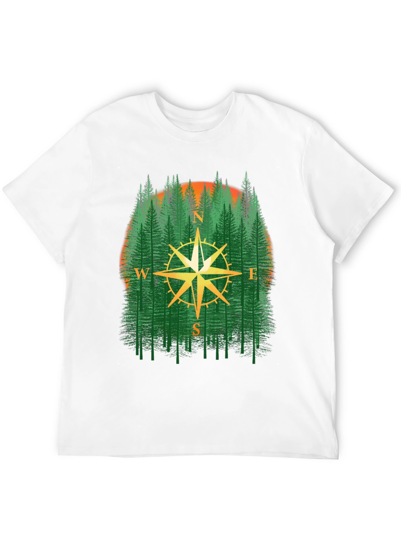 Compass Forest Graphic T-Shirt
