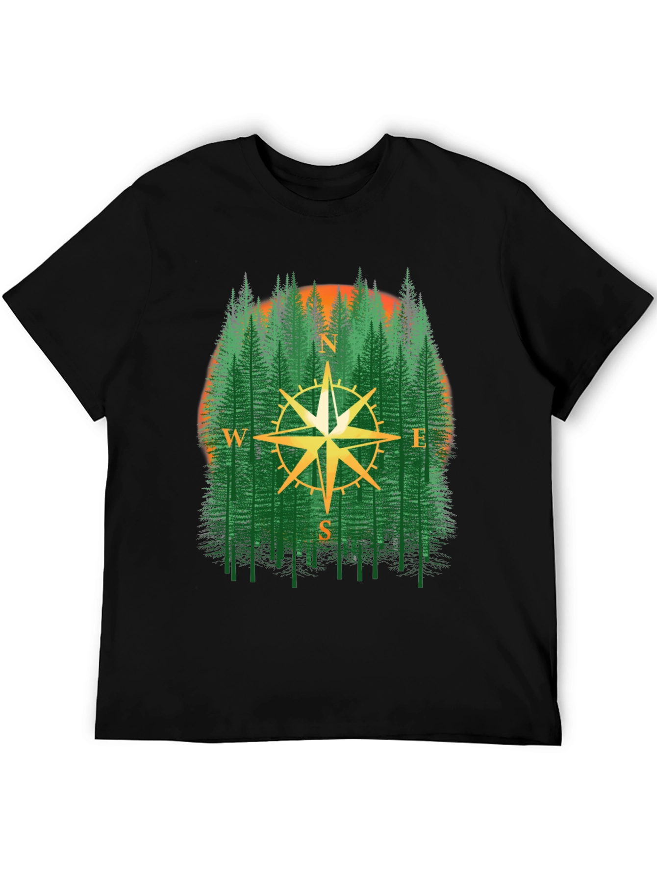 Compass Forest Graphic T-Shirt