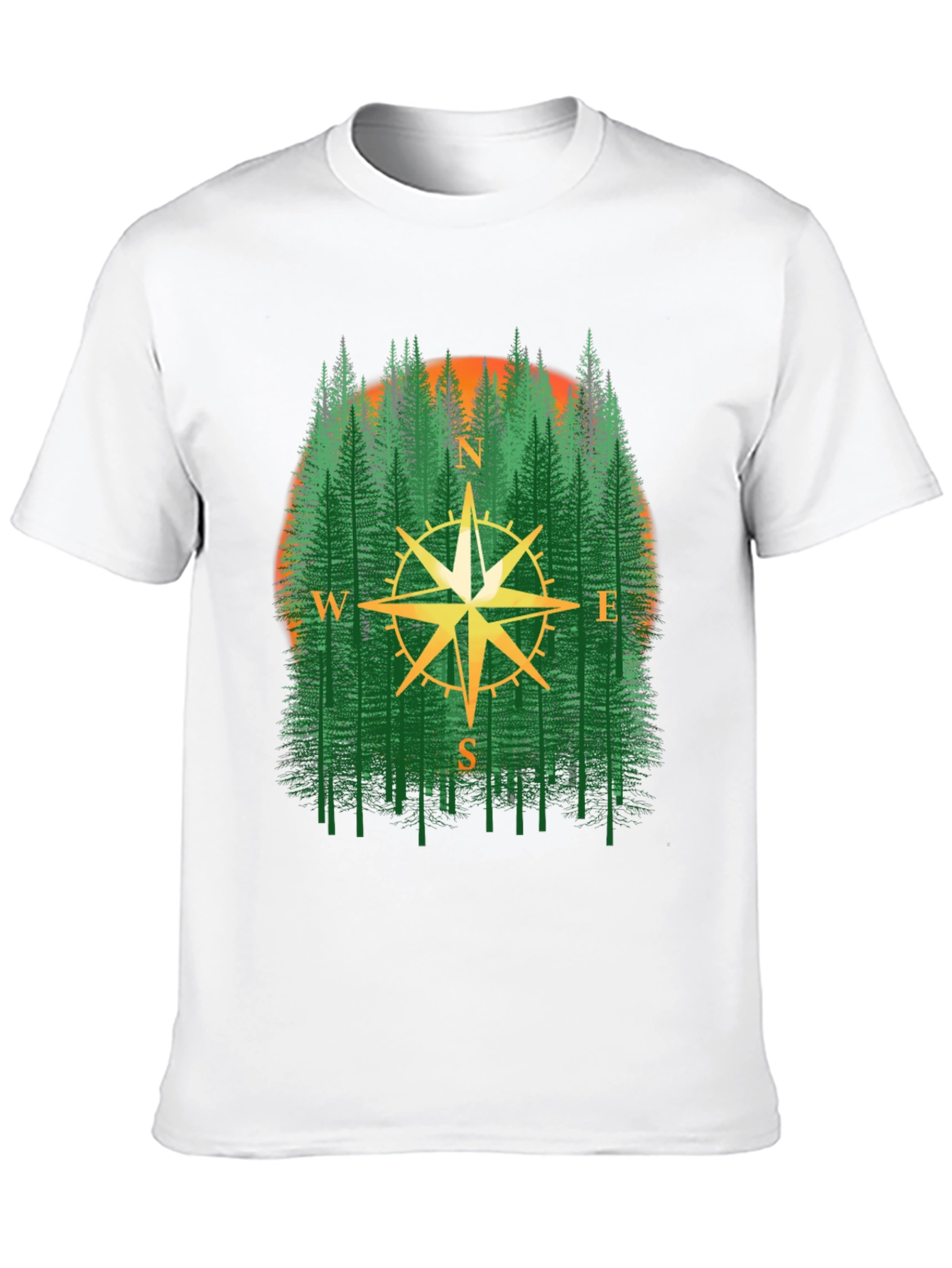 Compass Forest Graphic T-Shirt