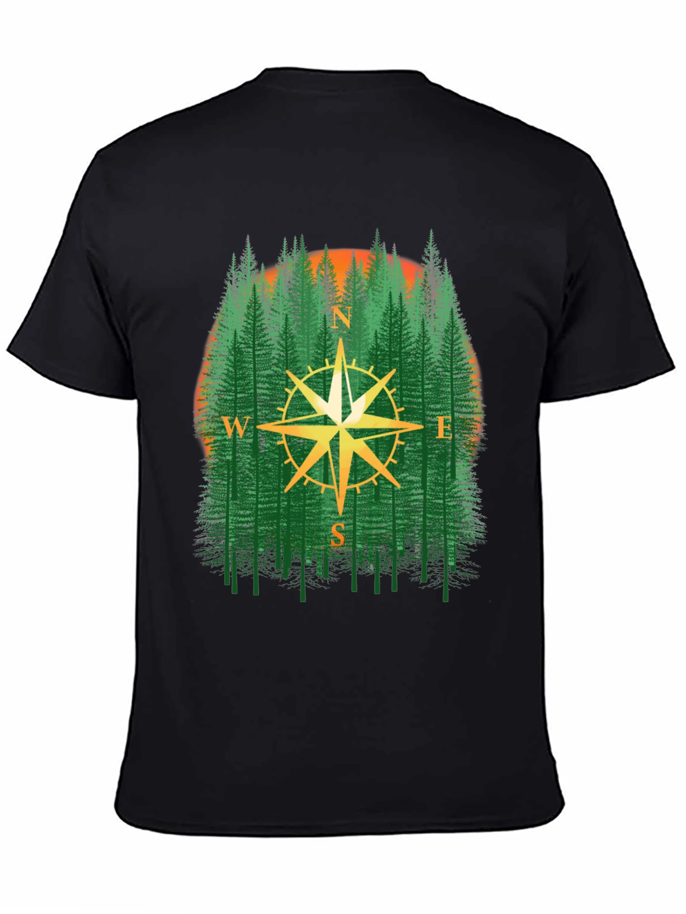 Compass Forest Graphic T-Shirt