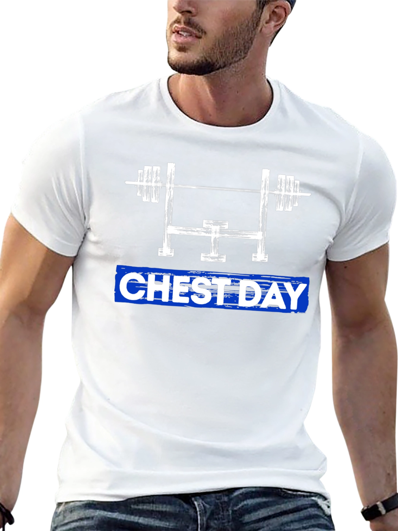 Chest Day Graphic Tee - Gym Workout Shirt