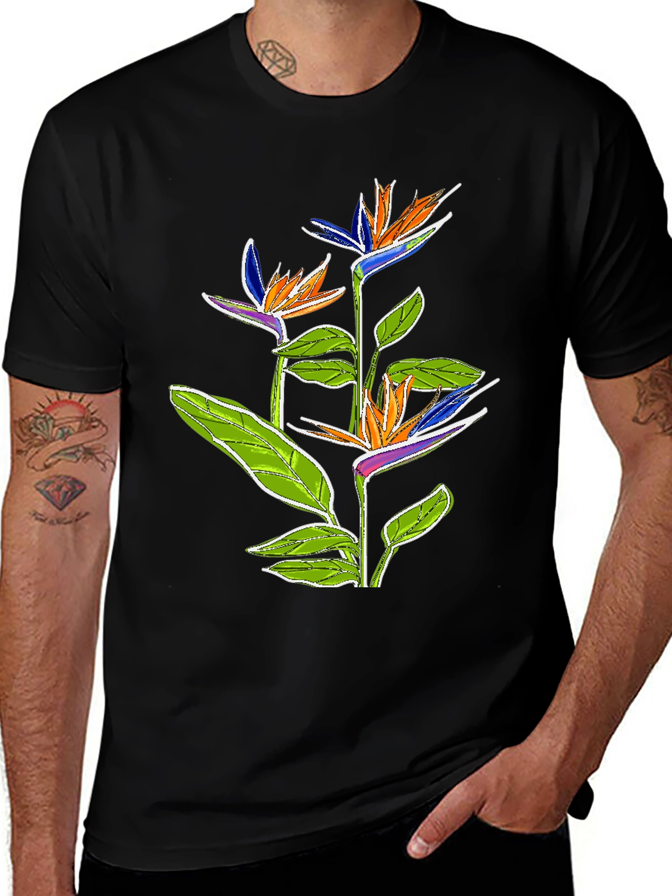 Bird of Paradise Flower Graphic T-Shirt