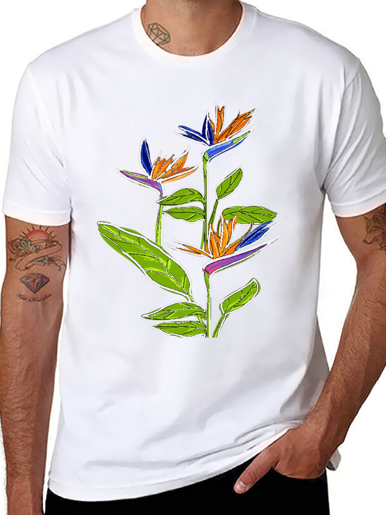 Bird of Paradise Flower Graphic T-Shirt