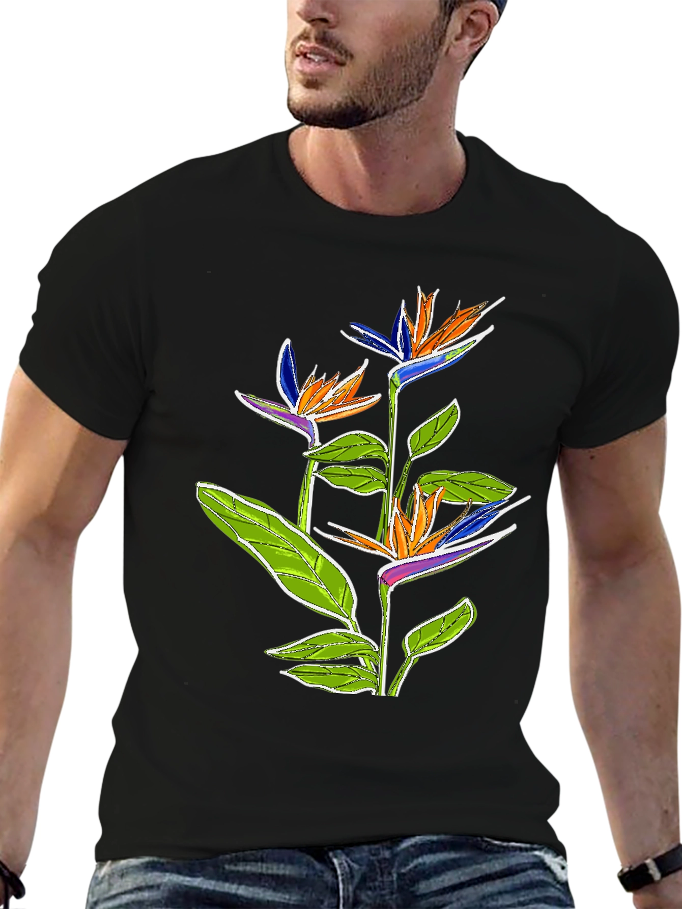 Bird of Paradise Flower Graphic T-Shirt
