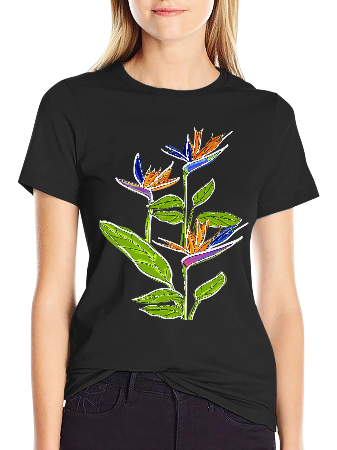 Bird of Paradise Flower Graphic T-Shirt