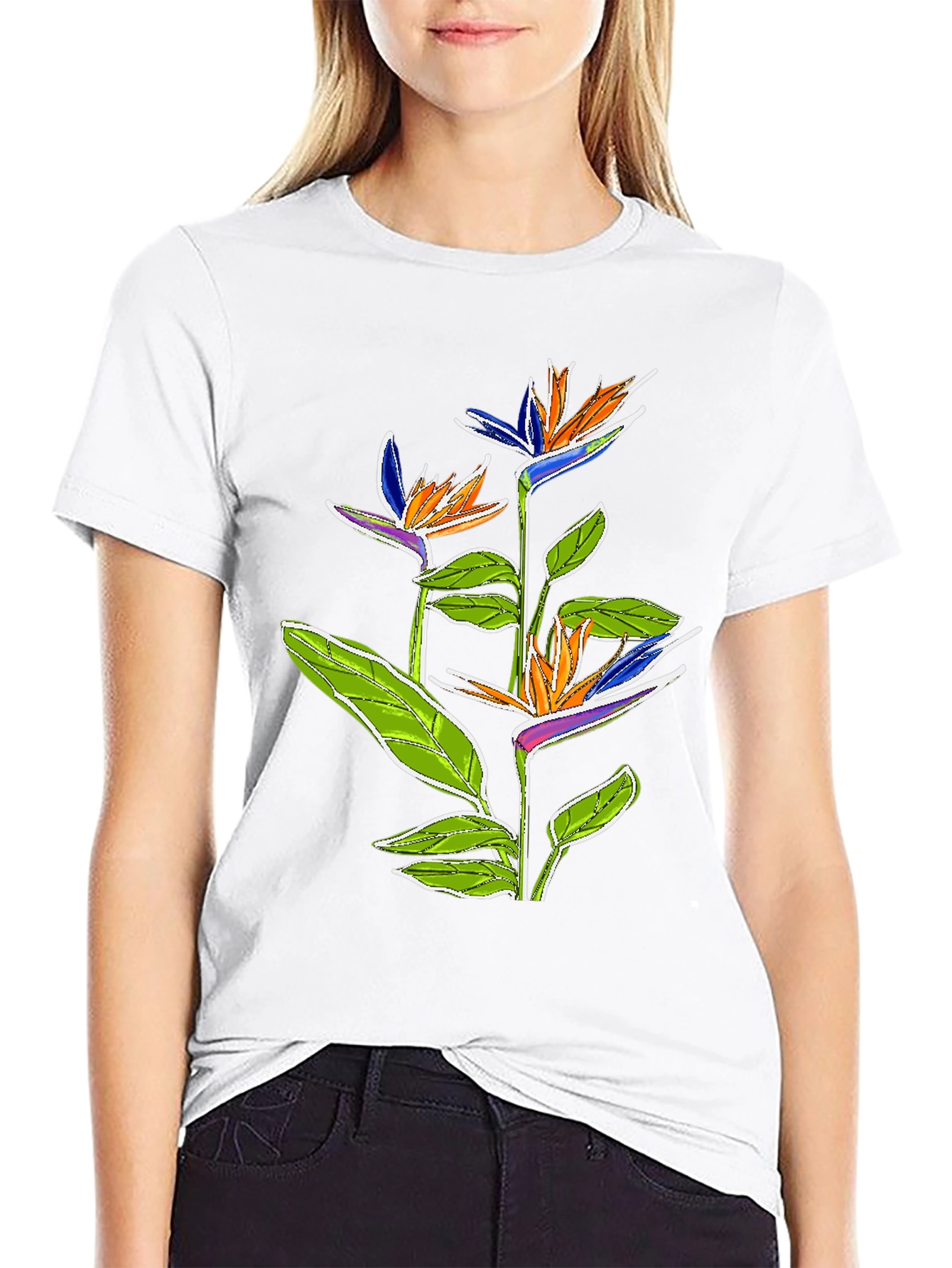 Bird of Paradise Flower Graphic T-Shirt