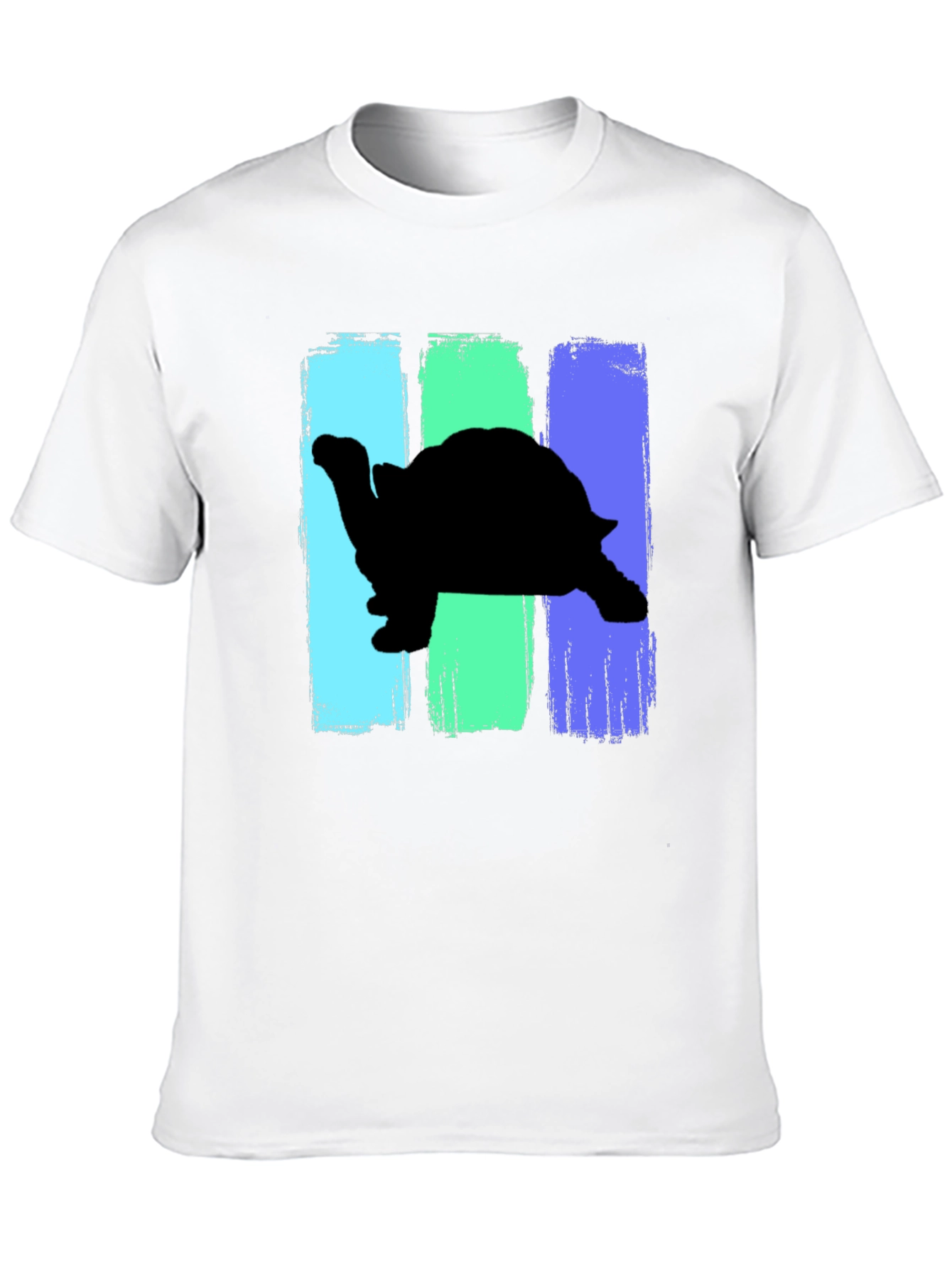 Turtle Silhouette Brush Stroke Graphic Tee