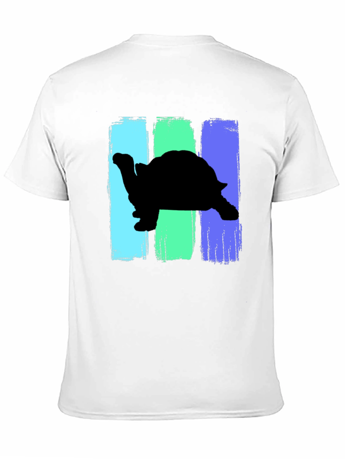 Turtle Silhouette Brush Stroke Graphic Tee