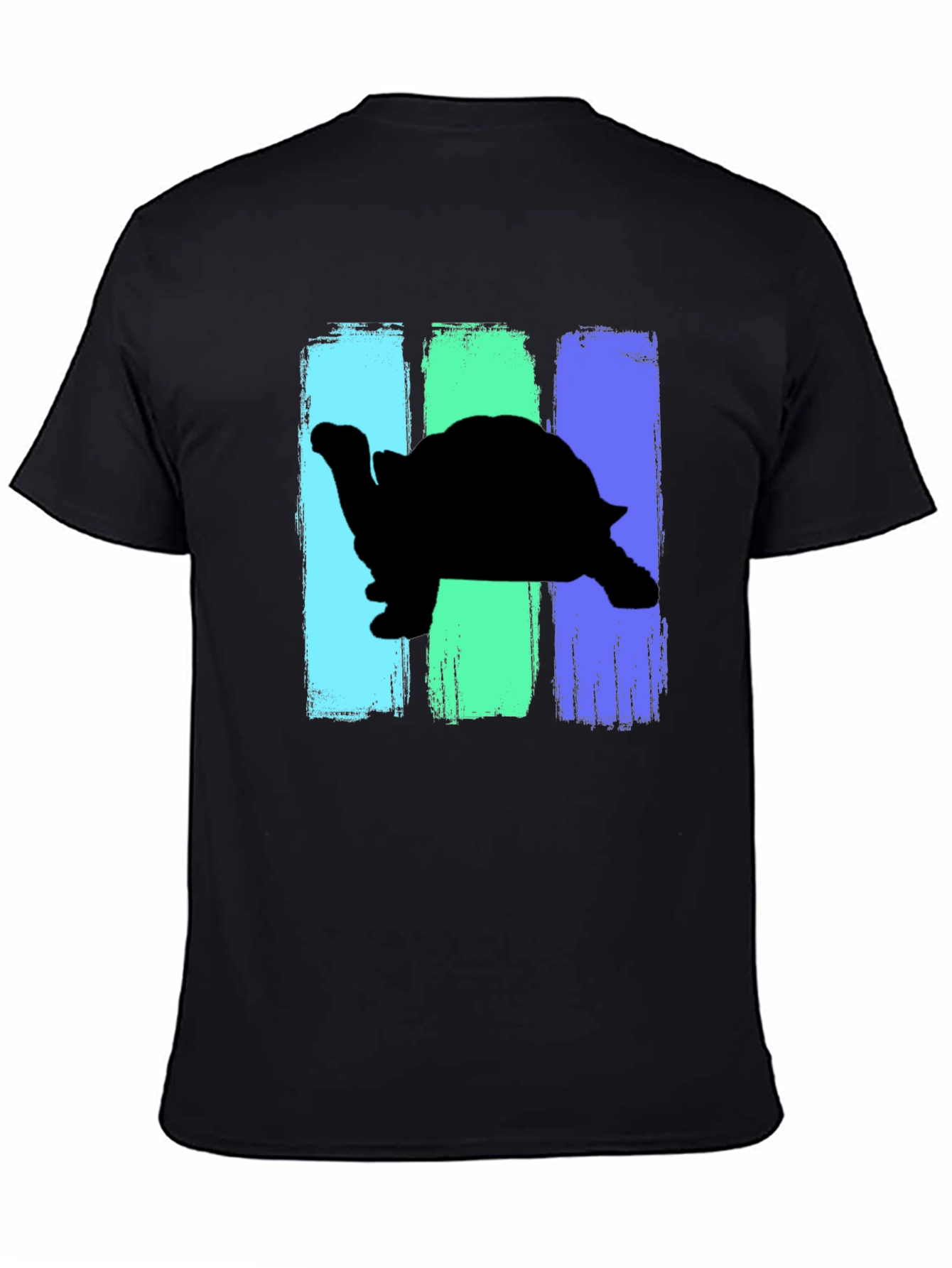 Turtle Silhouette Brush Stroke Graphic Tee