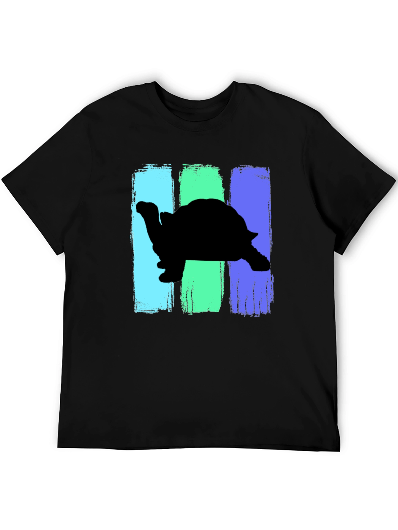 Turtle Silhouette Brush Stroke Graphic Tee