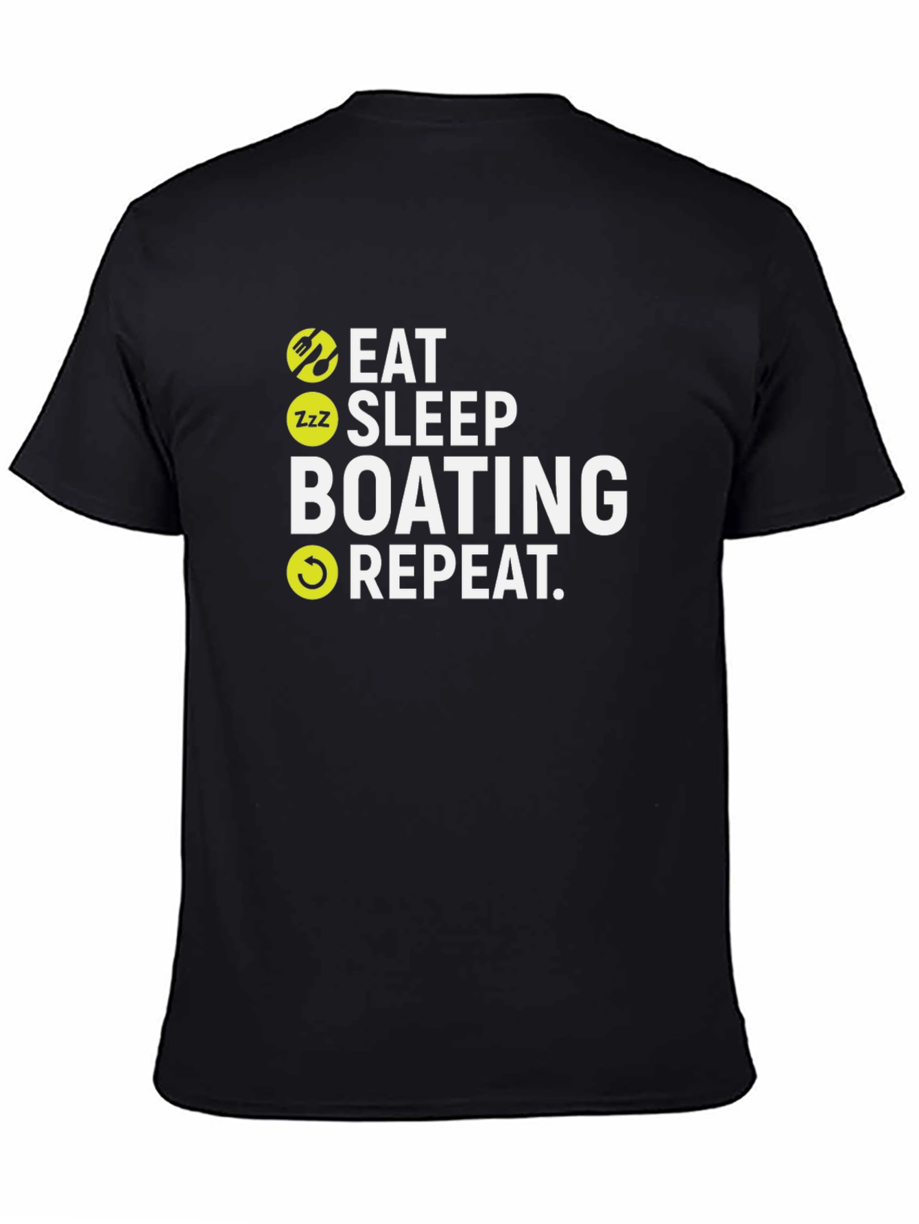 Eat Sleep Boating Repeat Graphic T-Shirt