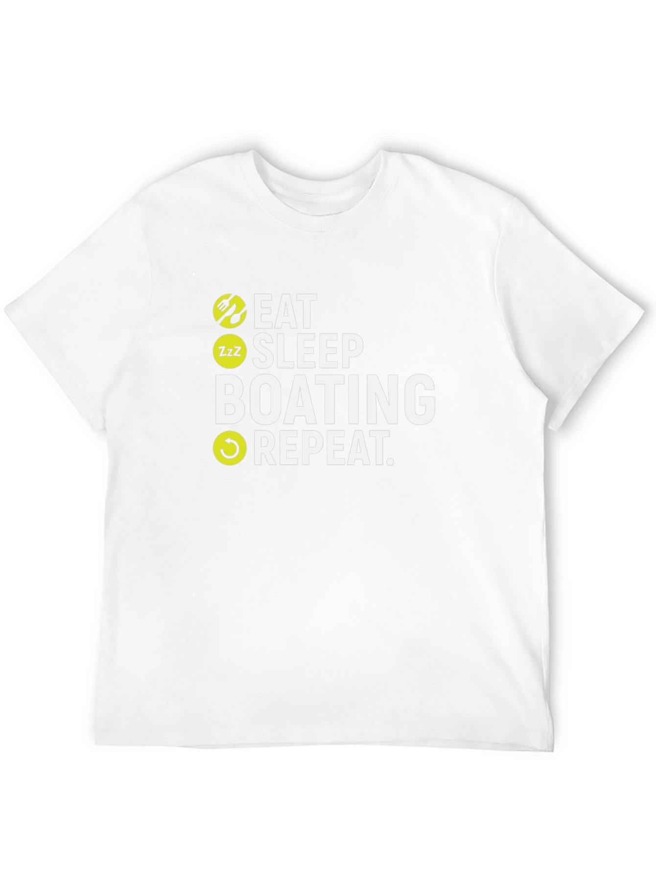 Eat Sleep Boating Repeat Graphic T-Shirt
