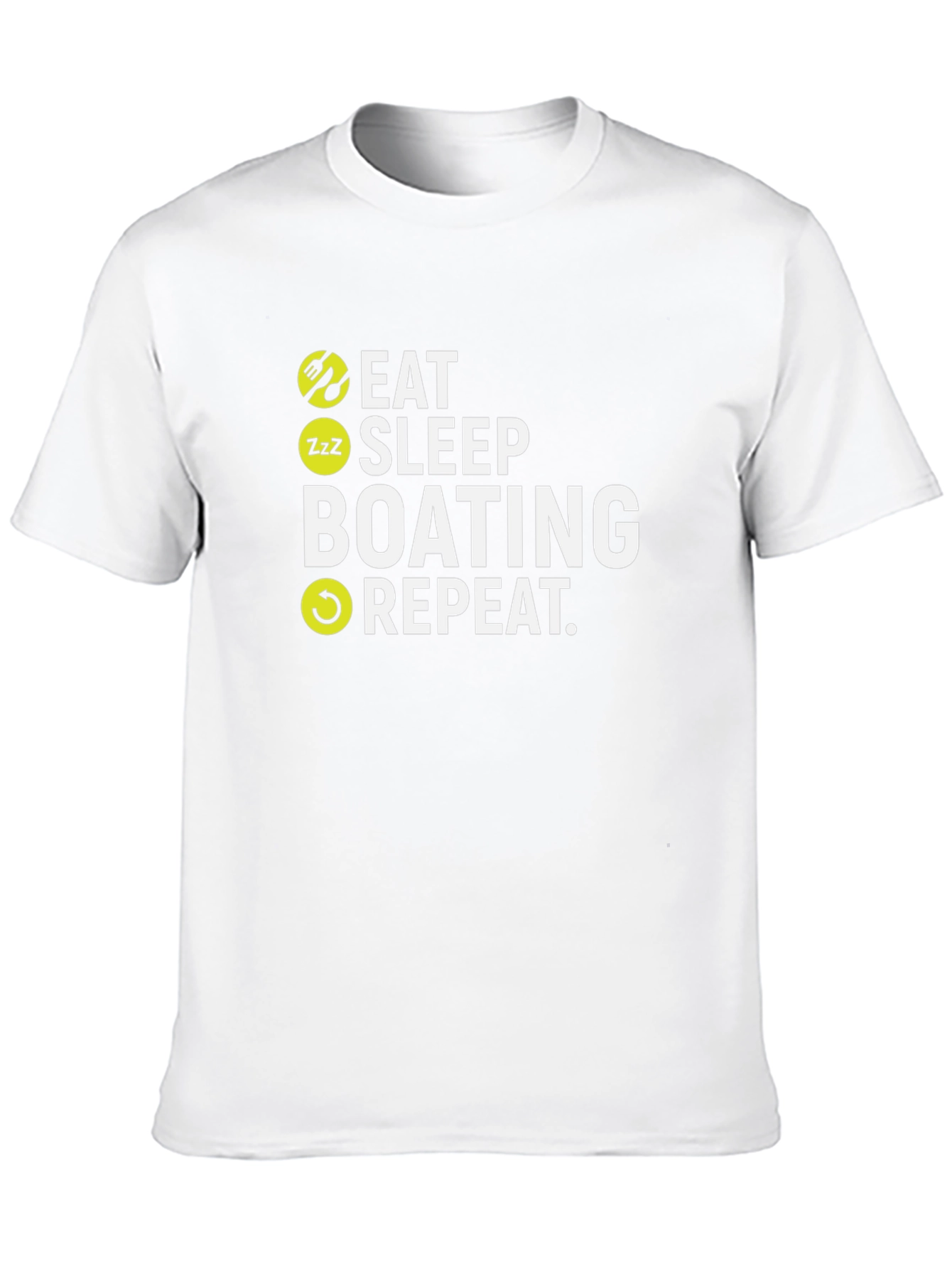 Eat Sleep Boating Repeat Graphic T-Shirt