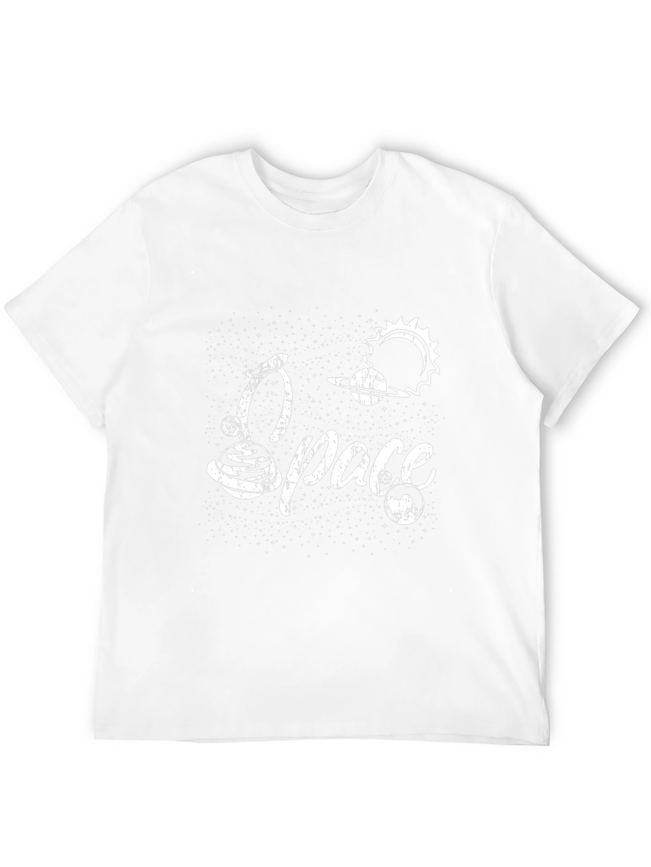 Space Graphic Tee - Black Cotton T-Shirt