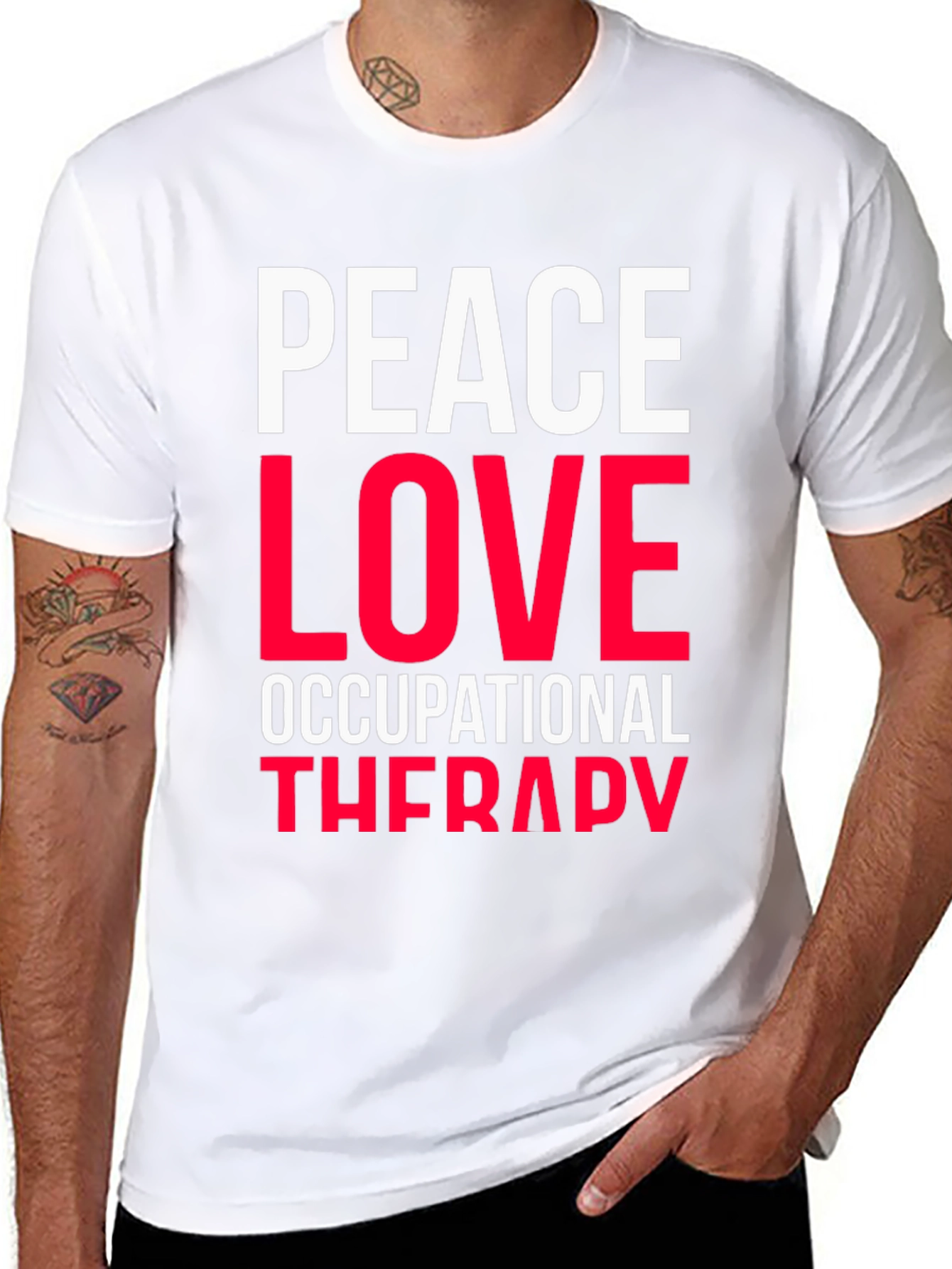 Peace Love Occupational Therapy Graphic Tee