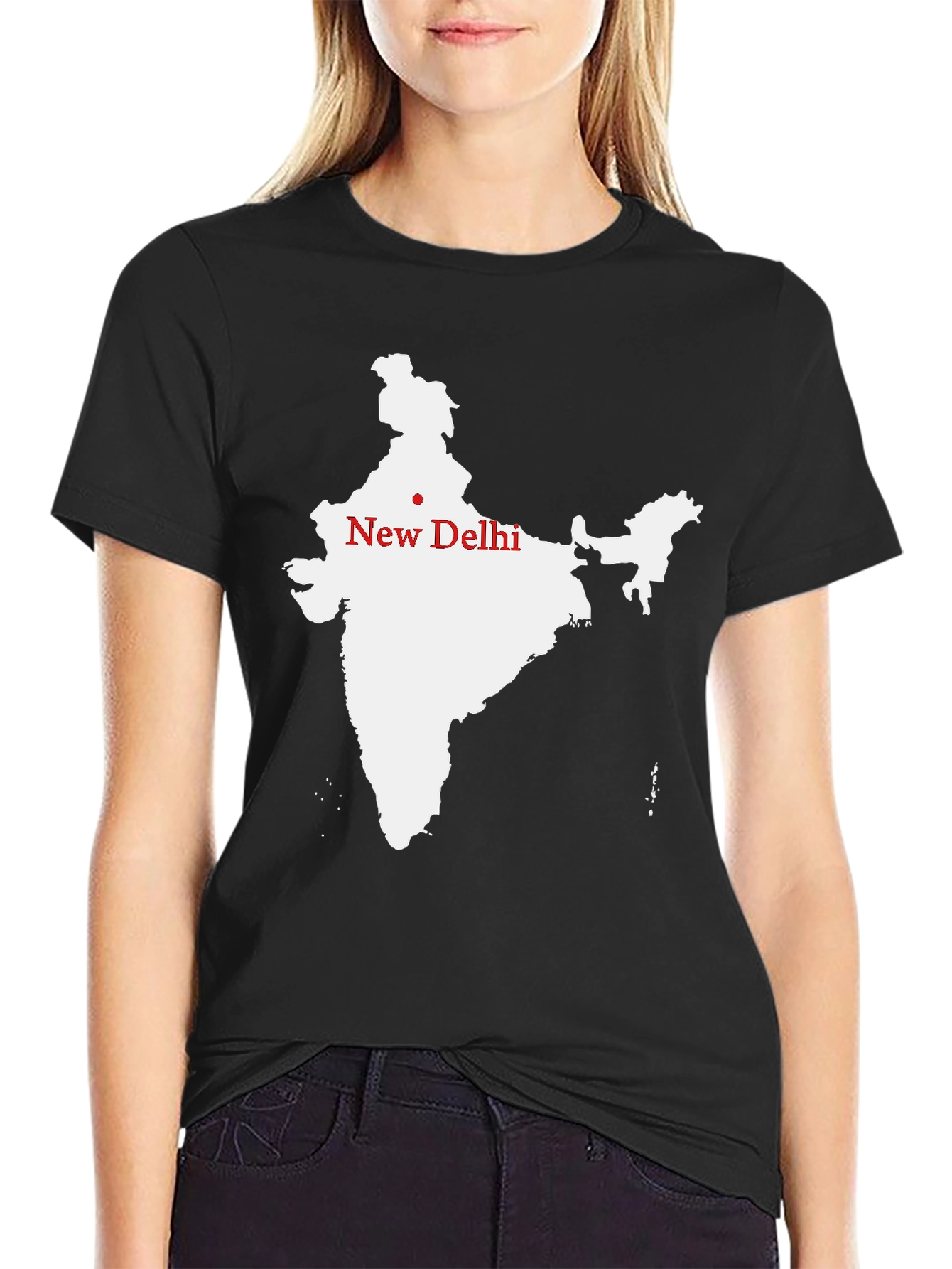 India Map T-Shirt - New Delhi Graphic Tee