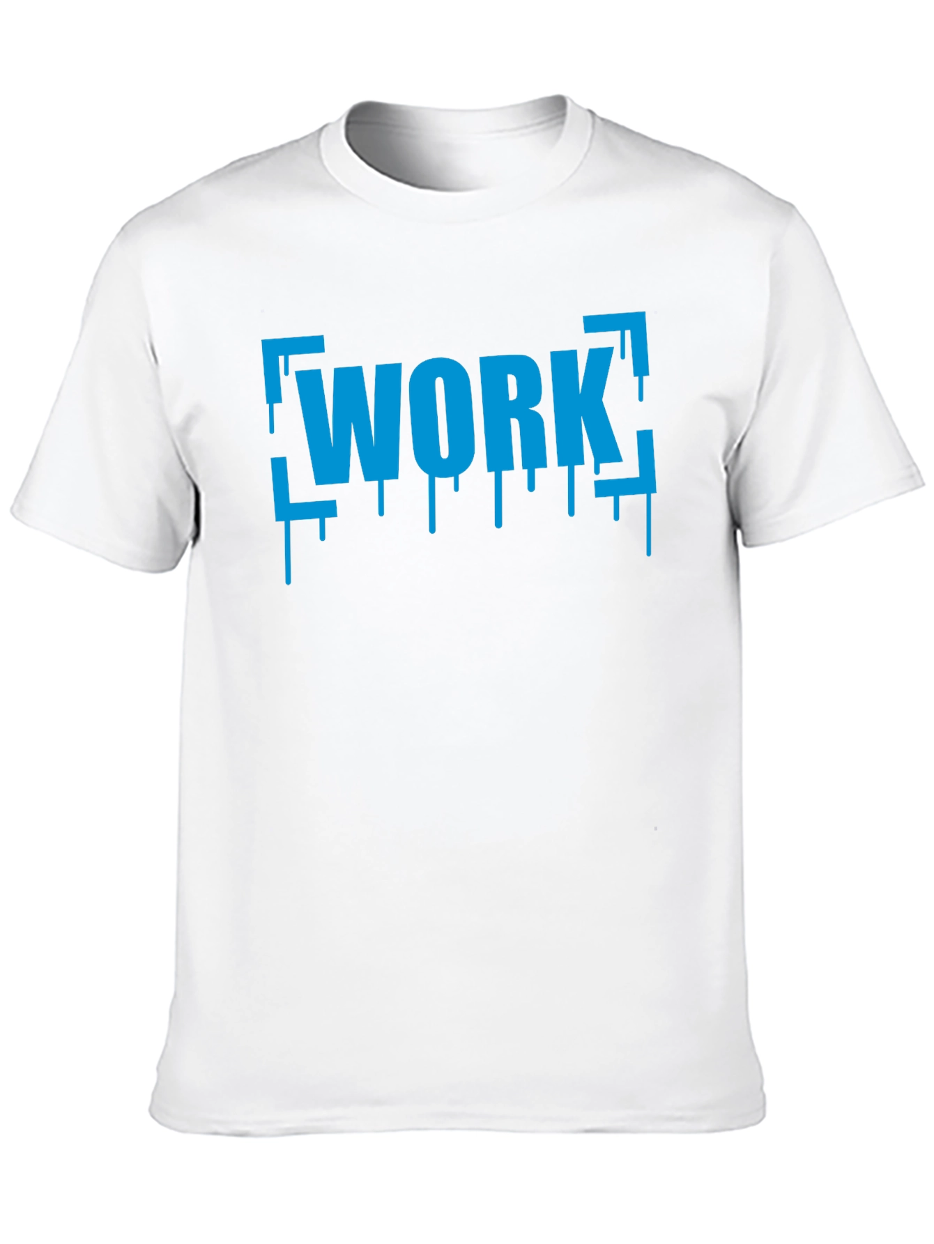 Work Drip Graphic T-Shirt - Black Cotton Tee