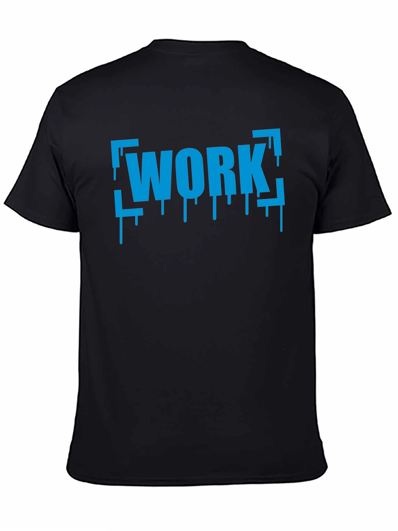 Work Drip Graphic T-Shirt - Black Cotton Tee