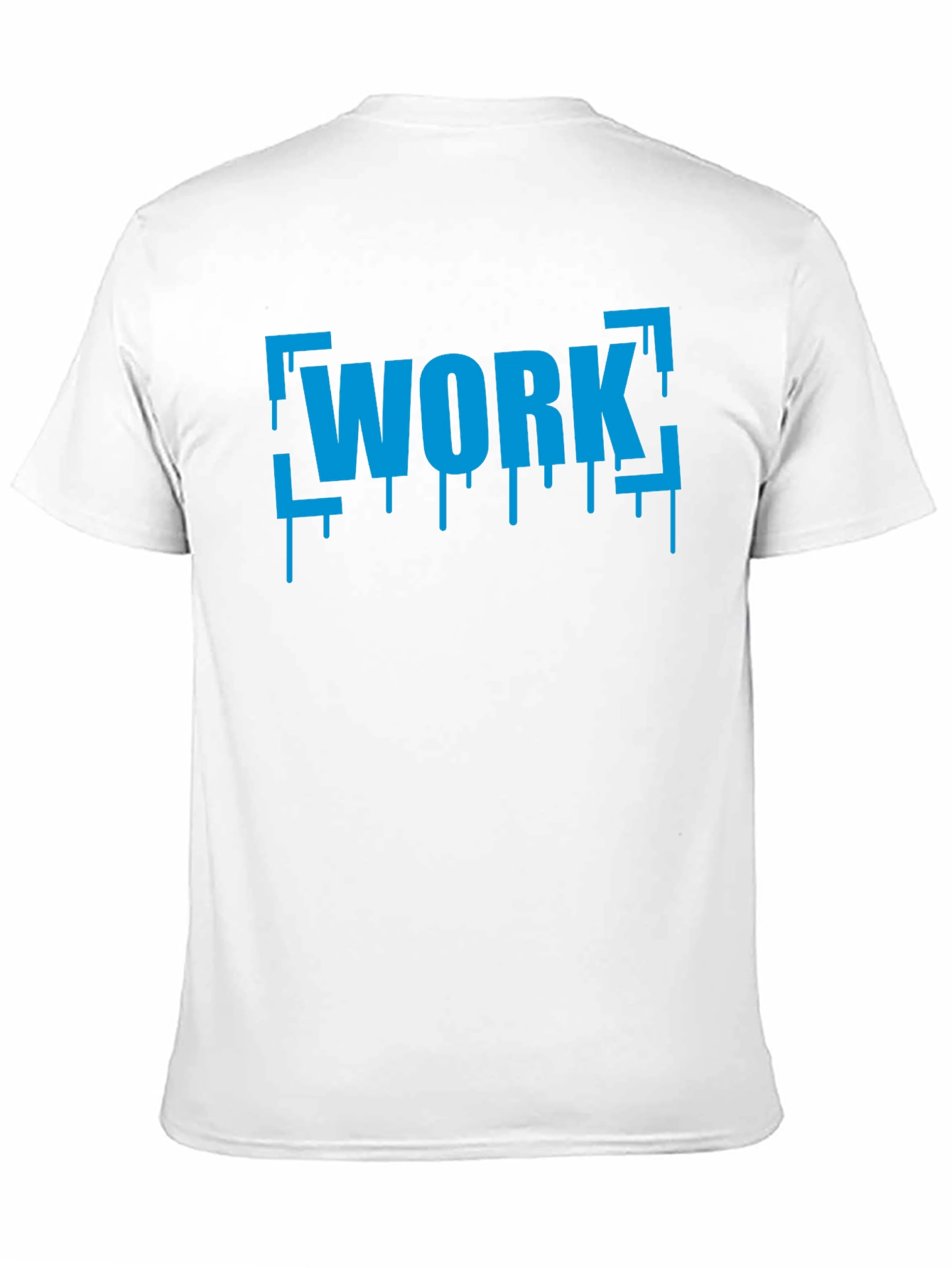 Work Drip Graphic T-Shirt - Black Cotton Tee