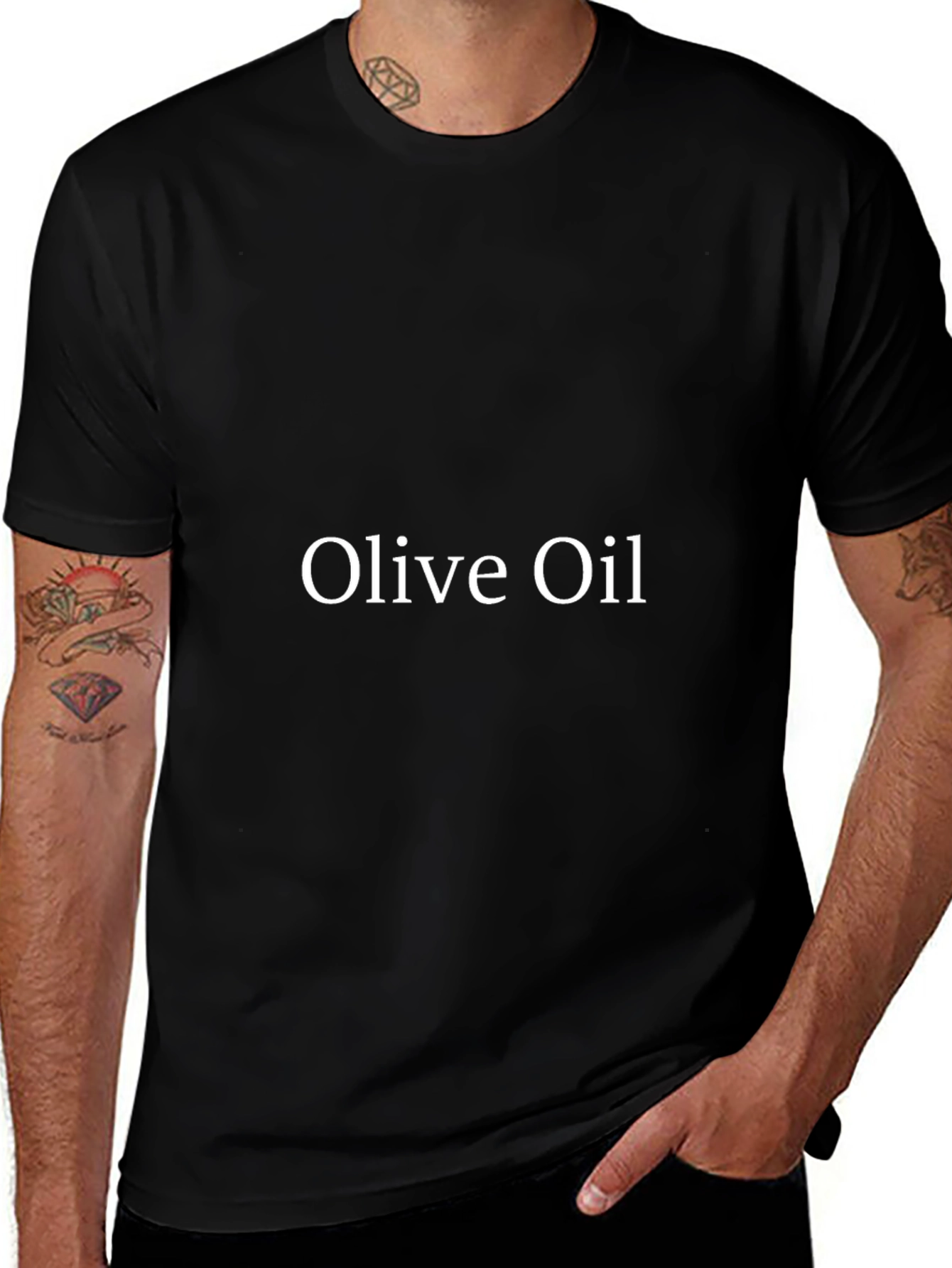 Olive Oil Black T-Shirt