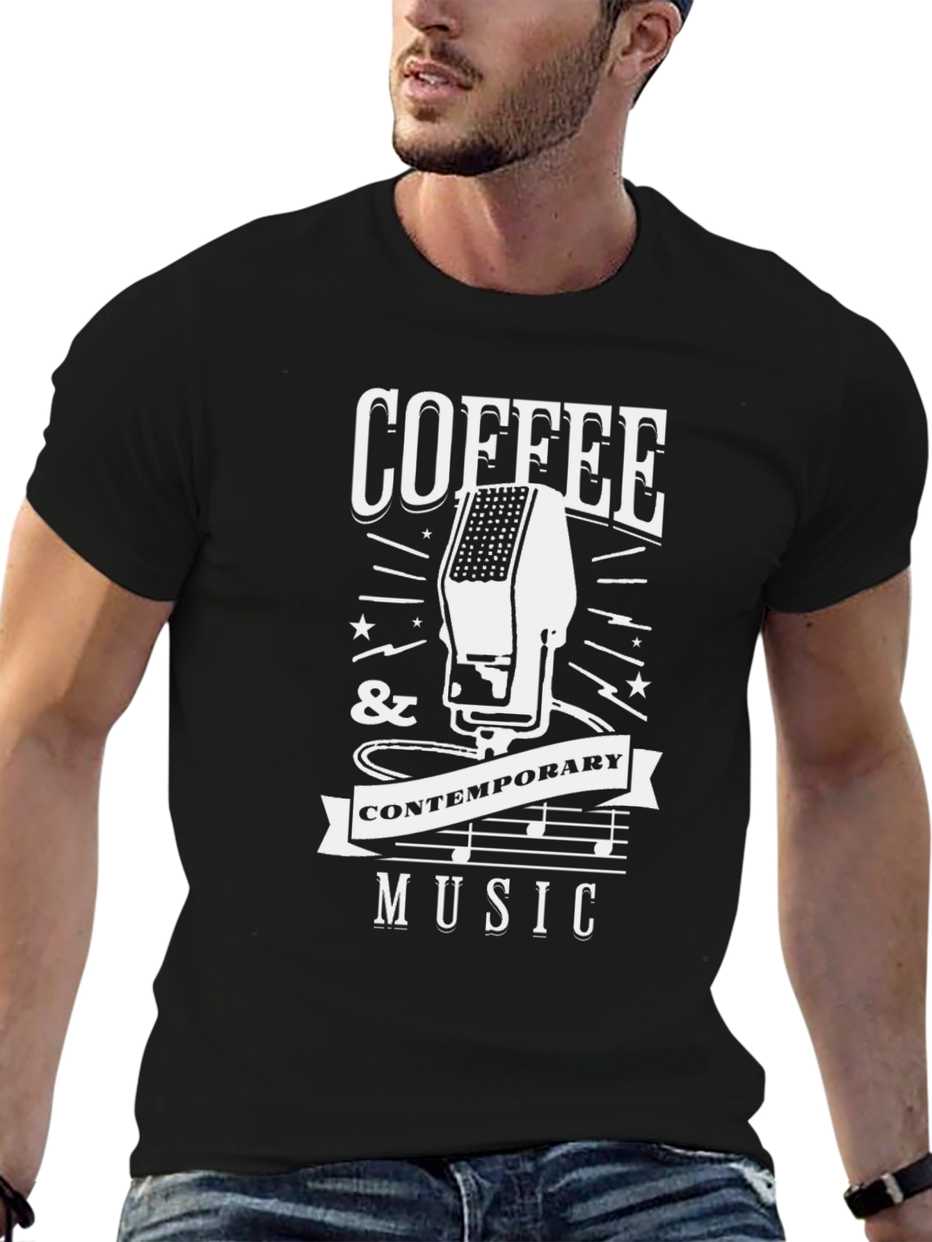 Coffee and Contemporary Music Graphic Tee