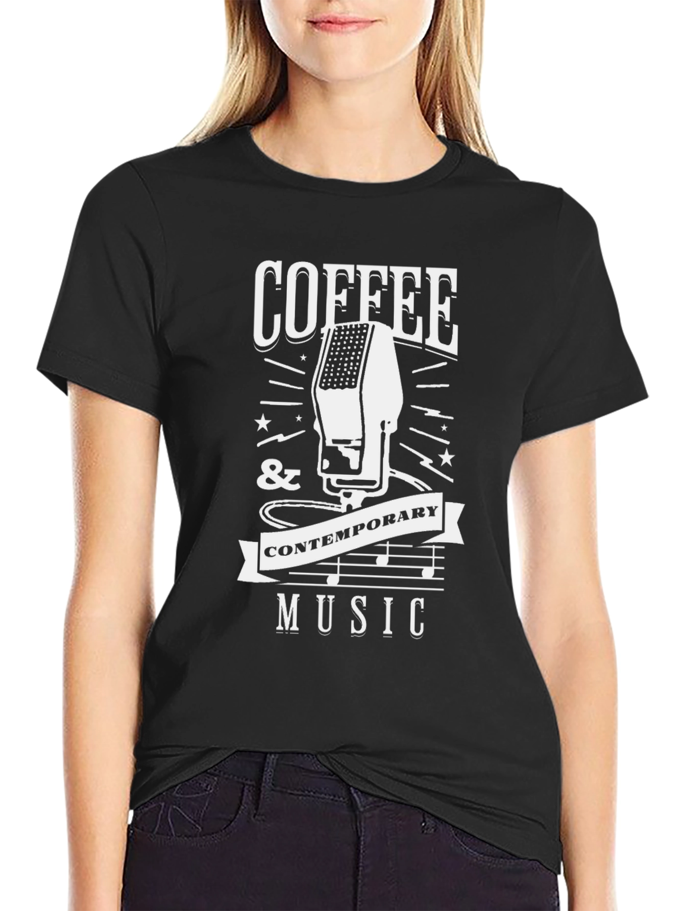Coffee and Contemporary Music Graphic Tee