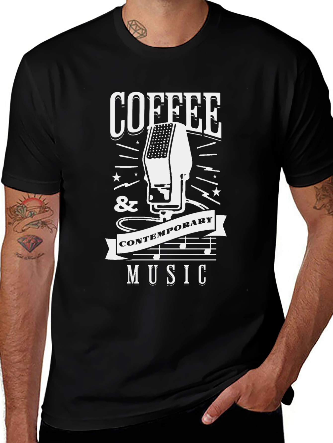 Coffee and Contemporary Music Graphic Tee