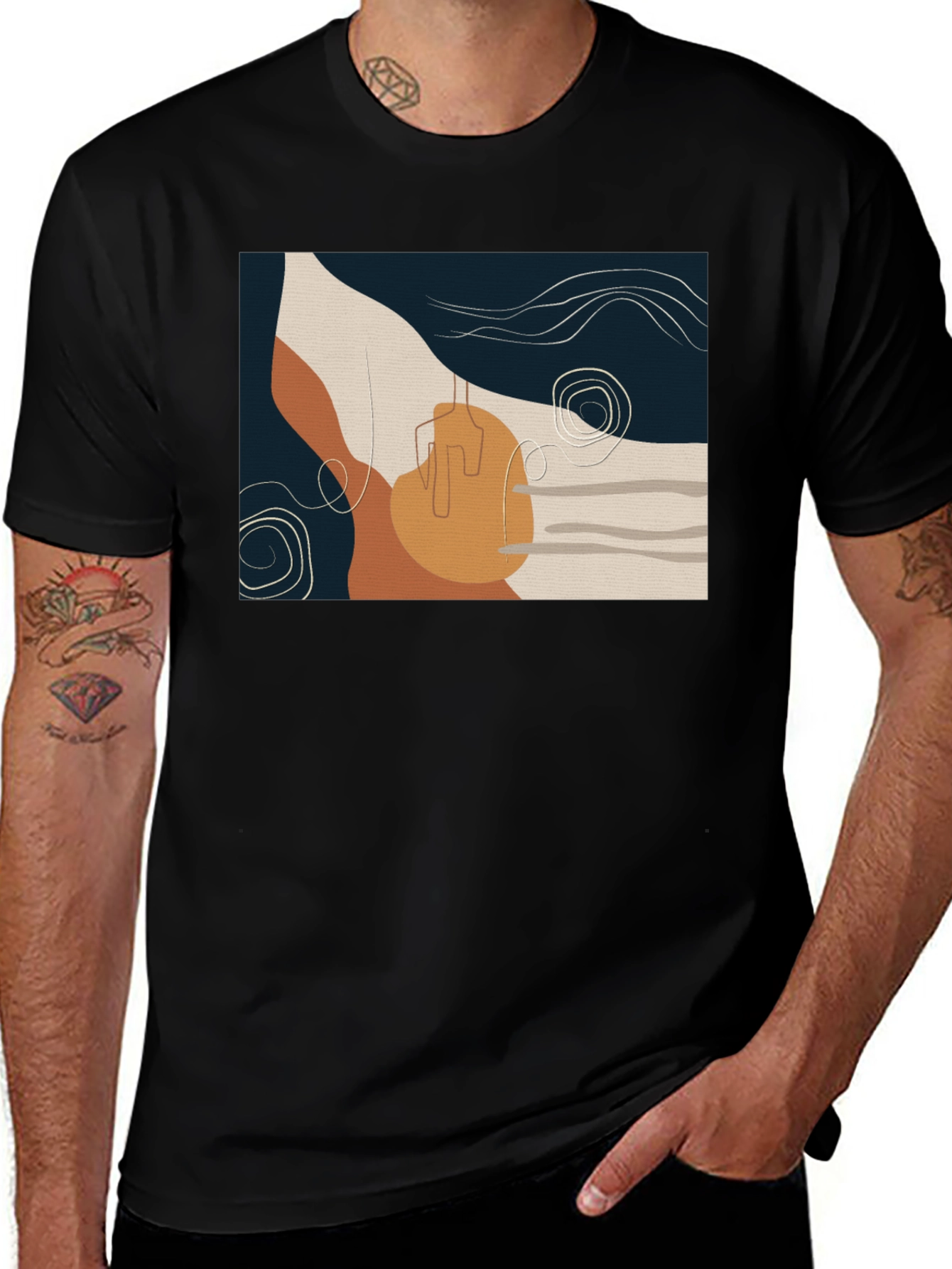 Abstract Art Graphic Tee - Modern Design