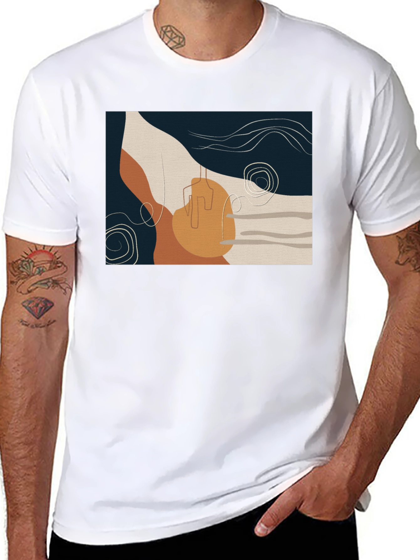 Abstract Art Graphic Tee - Modern Design