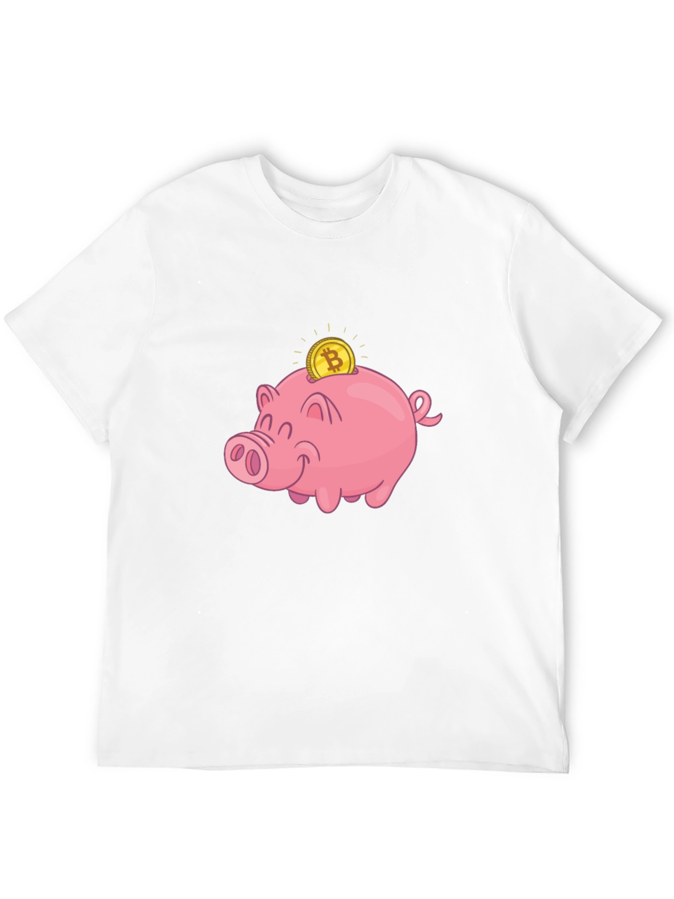 Bitcoin Piggy Bank Black T-Shirt