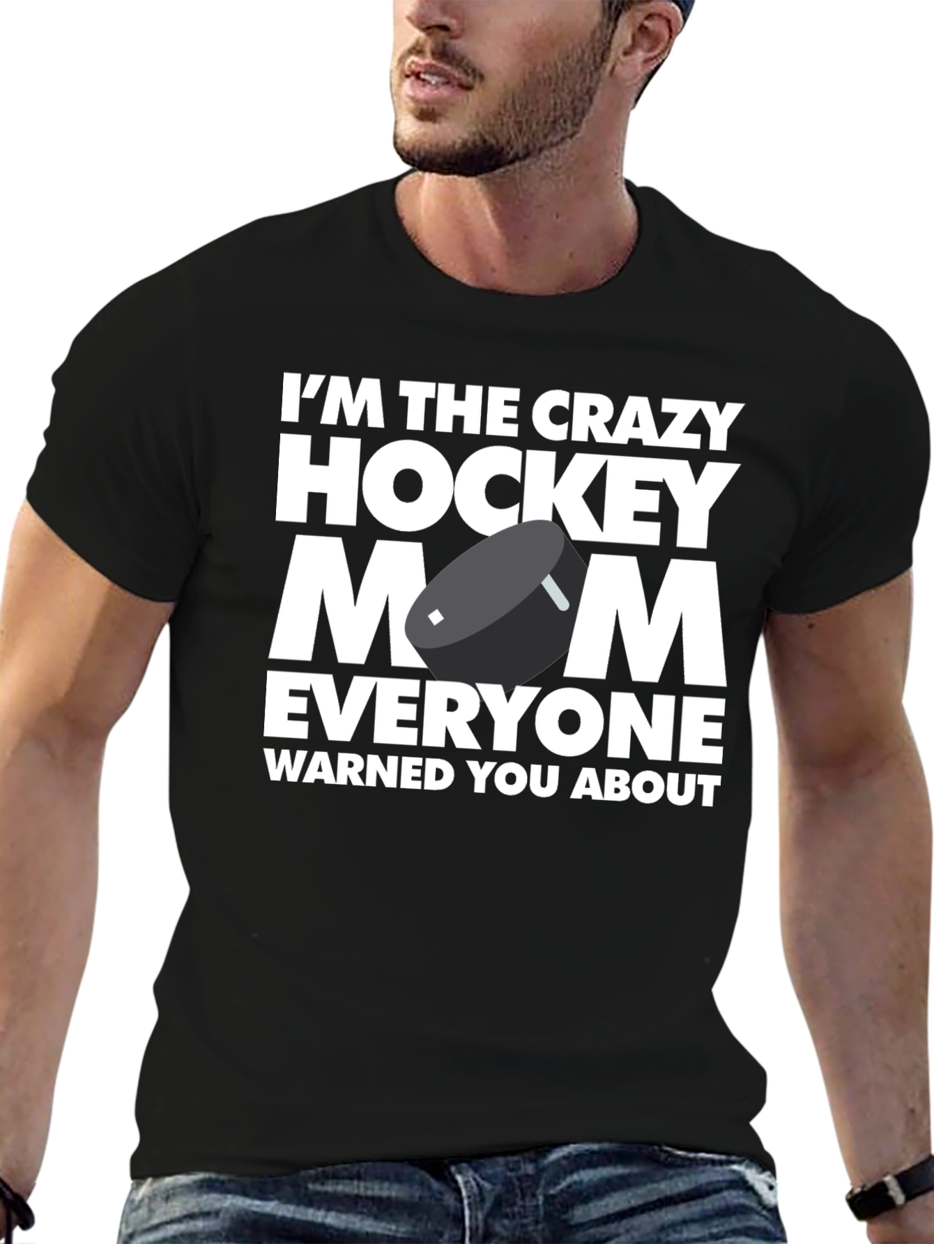Crazy Hockey Mom Graphic T-Shirt