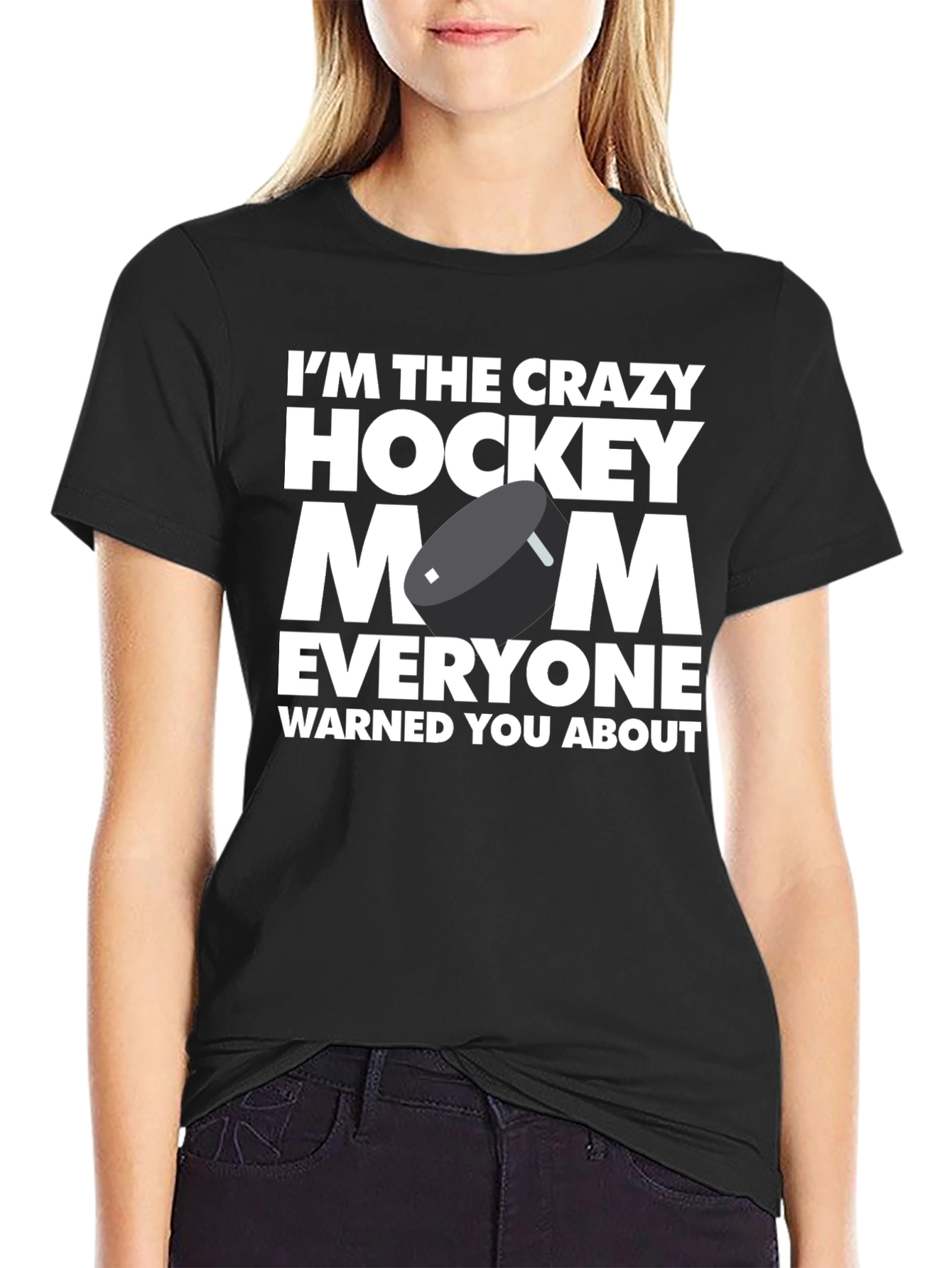 Crazy Hockey Mom Graphic T-Shirt