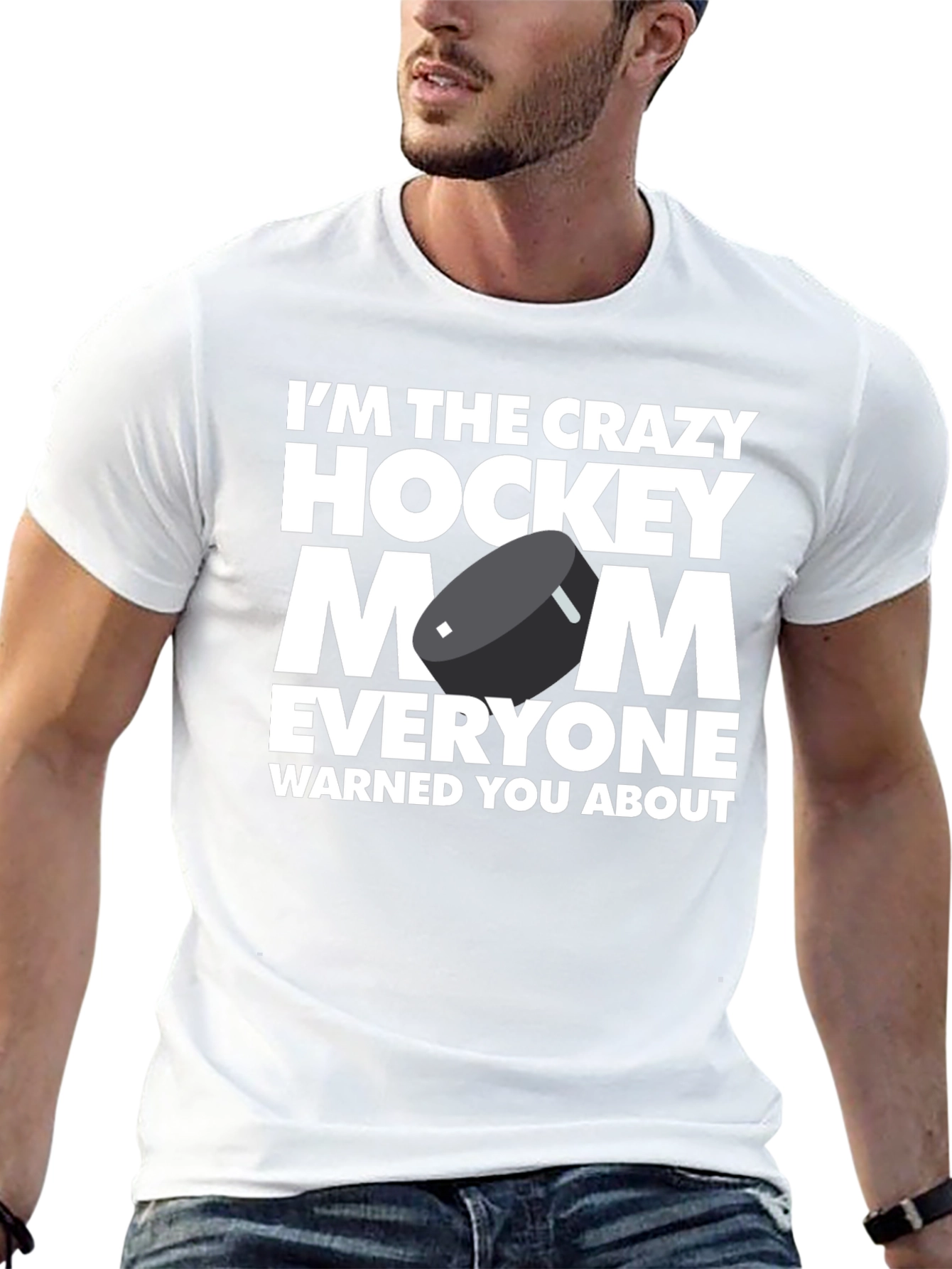 Crazy Hockey Mom Graphic T-Shirt