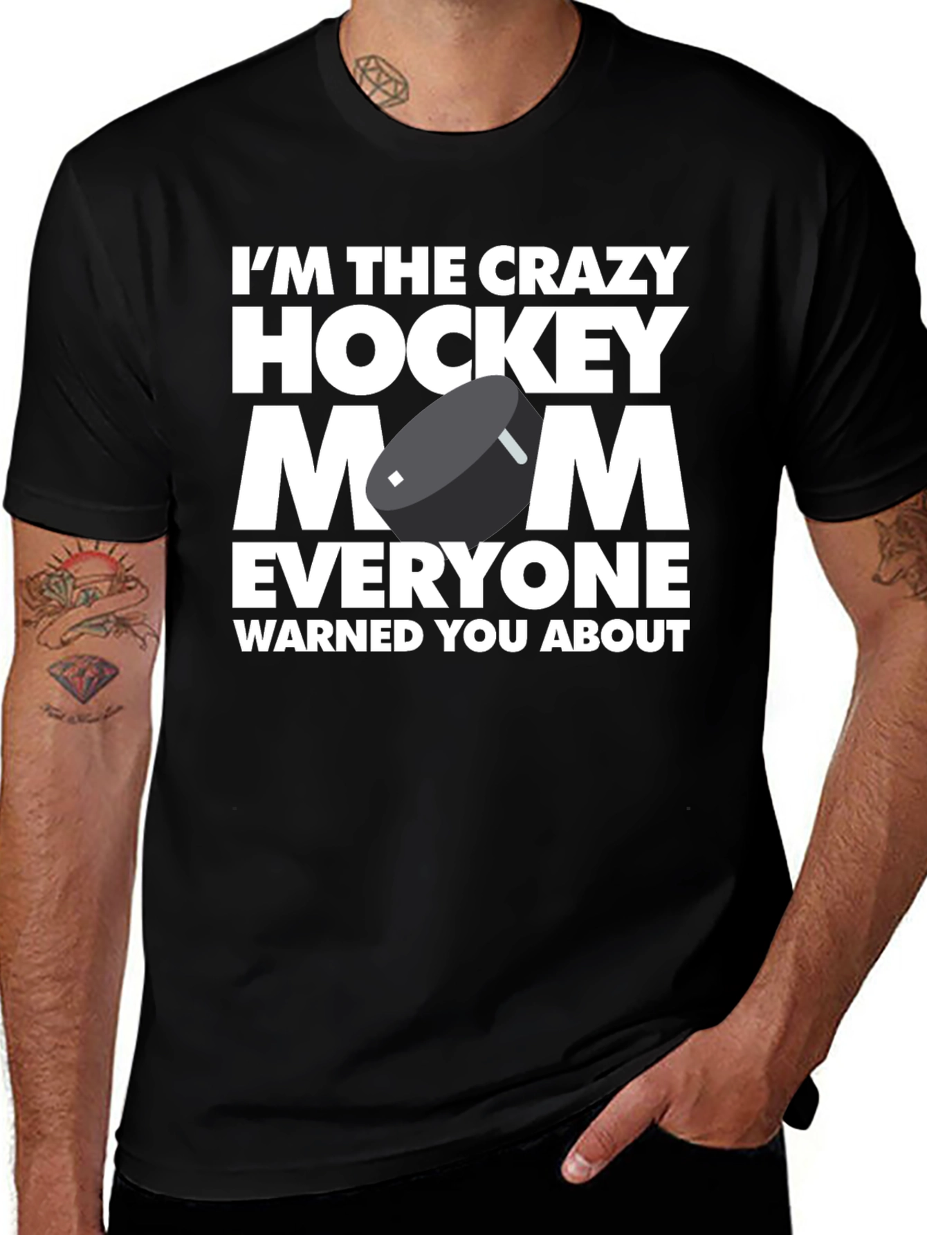 Crazy Hockey Mom Graphic T-Shirt