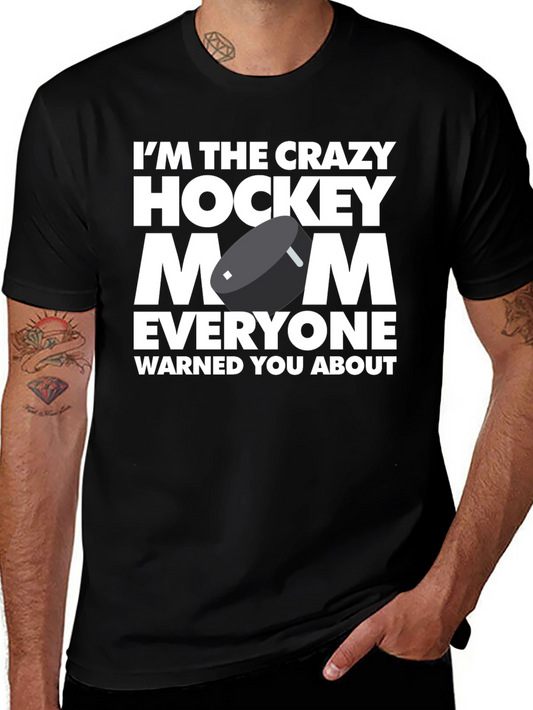 Crazy Hockey Mom Graphic T-Shirt