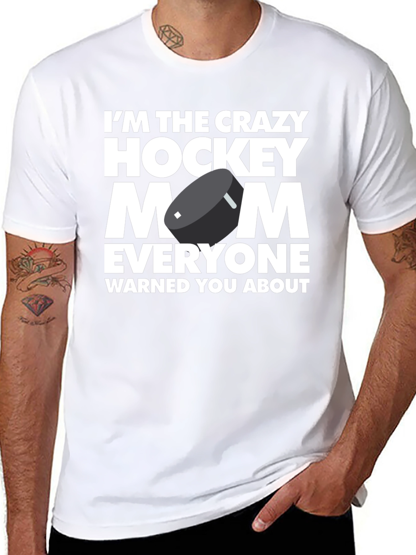 Crazy Hockey Mom Graphic T-Shirt