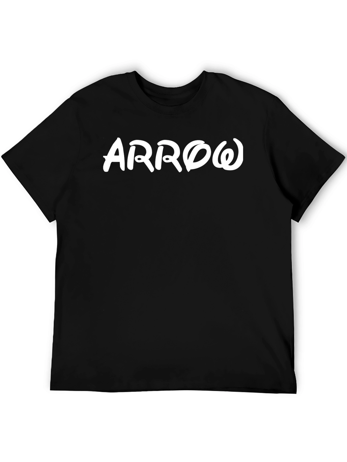 ARROW Black Graphic Tee - Stylish Mens Cotton T-Shirt