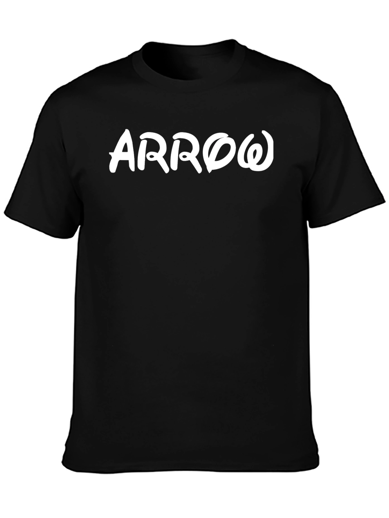 ARROW Black Graphic Tee - Stylish Mens Cotton T-Shirt