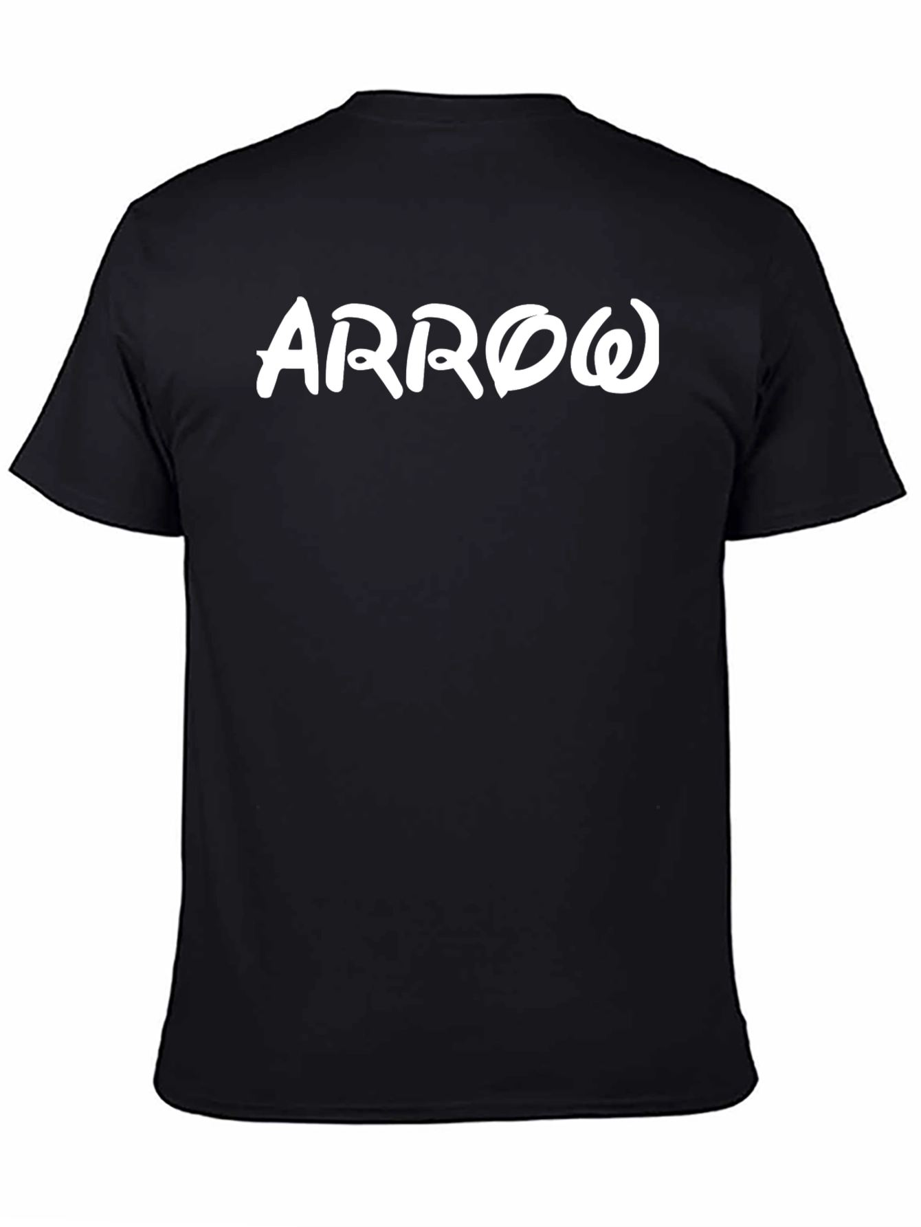 ARROW Black Graphic Tee - Stylish Mens Cotton T-Shirt